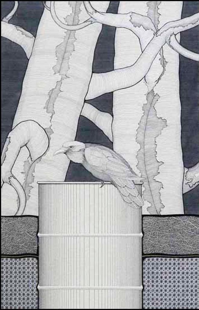 Robert John Hope (1948-2023) - Old Raven on Burning Barrel (02676/2013-2682)