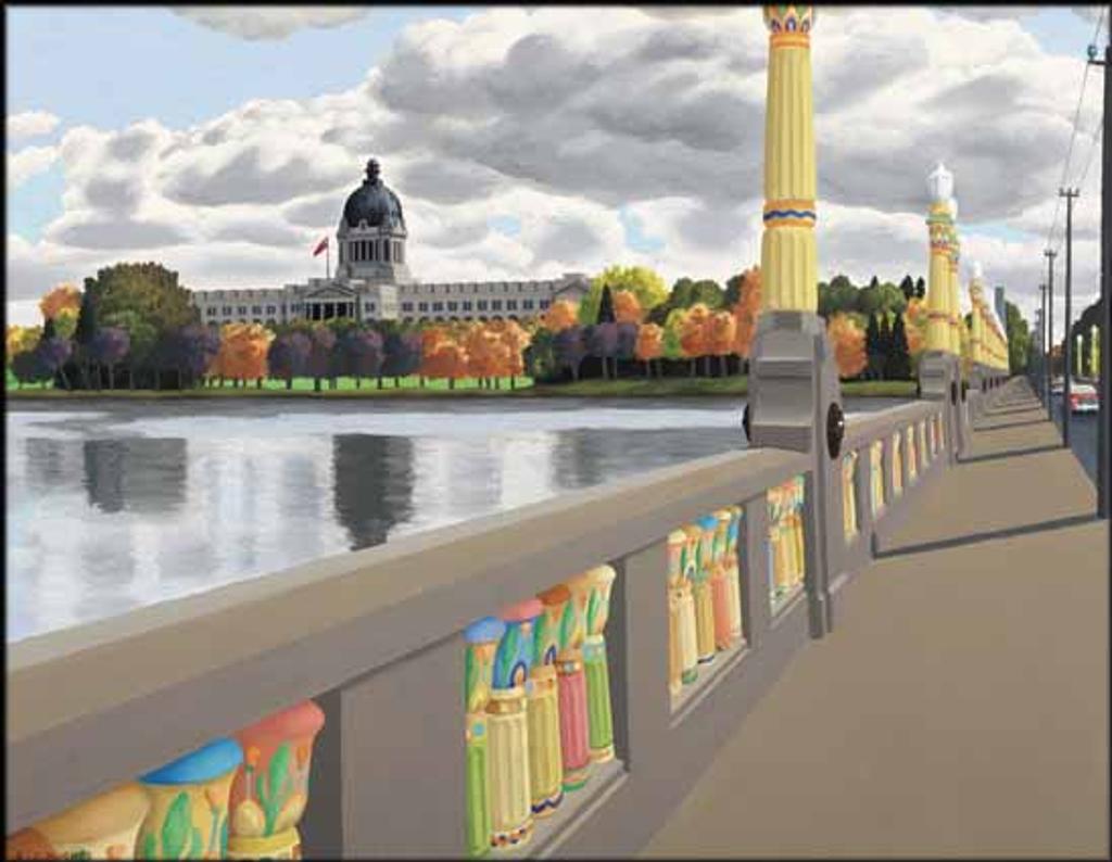 Edward John (E. J.) Hughes (1913-2007) - Bridge and Parliament Building, Regina