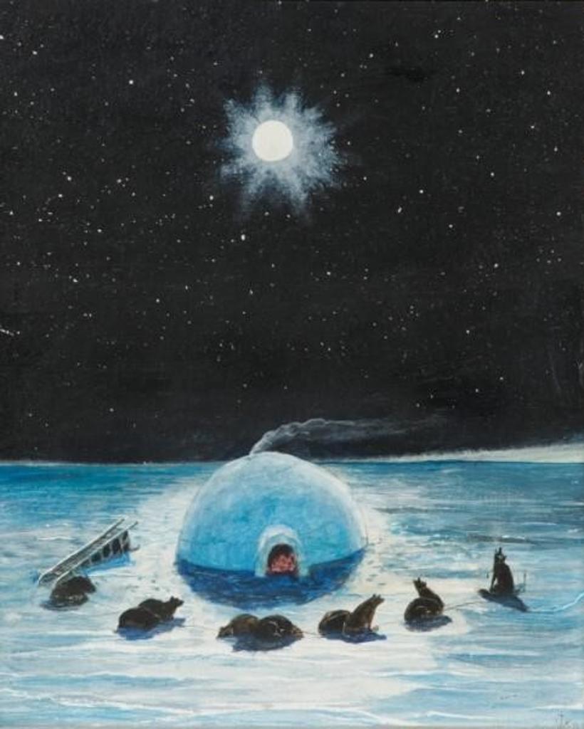 William Kurelek (1927-1977) - A Hunter's Snow Shelter