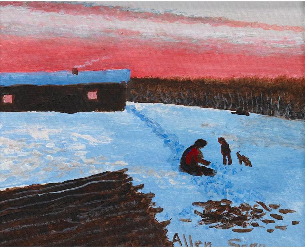 Allen Fredrick Sapp (1929-2015) - Mother And Child In Yard