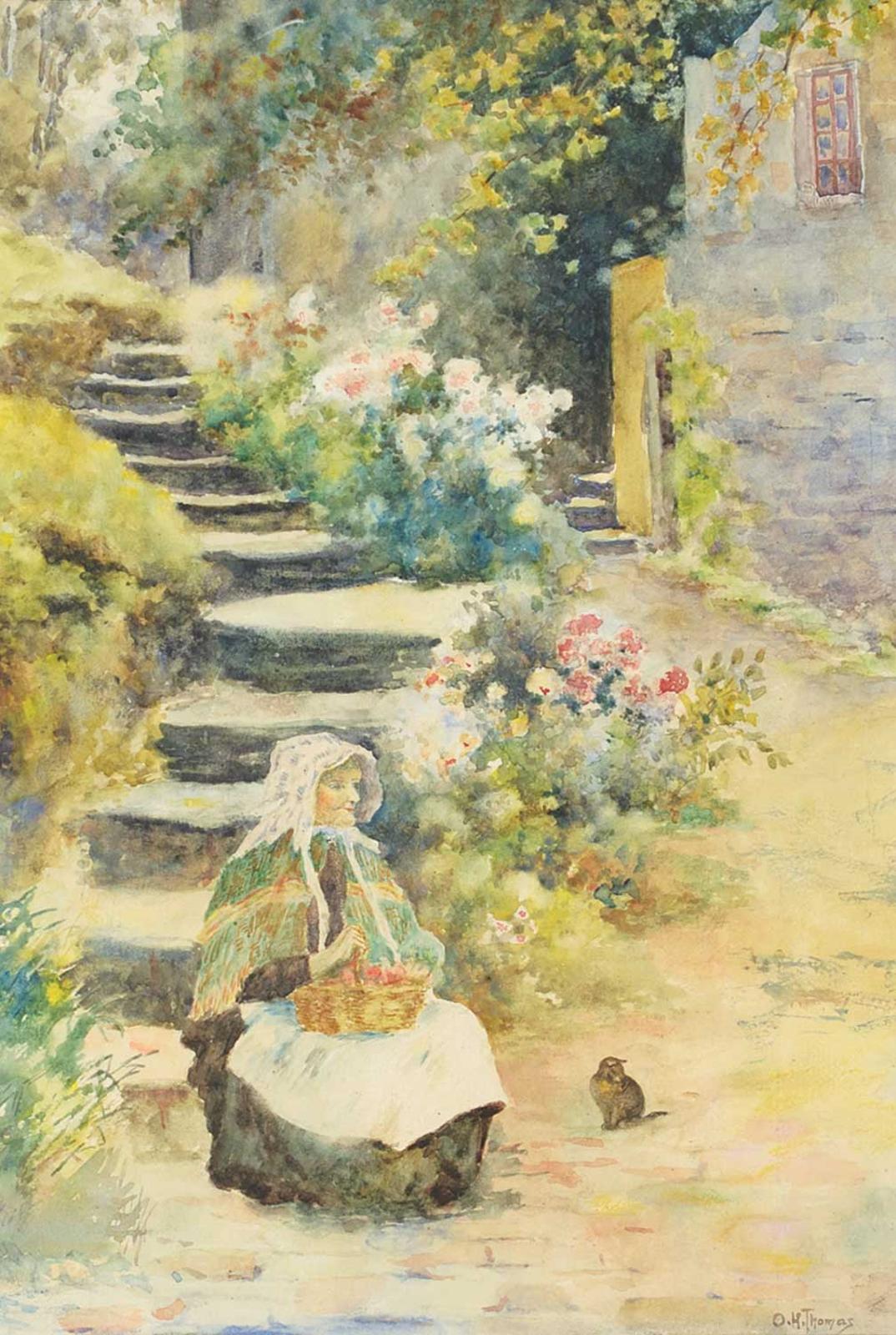 O.H. Thomas - Untitled - Grandmother and Cat