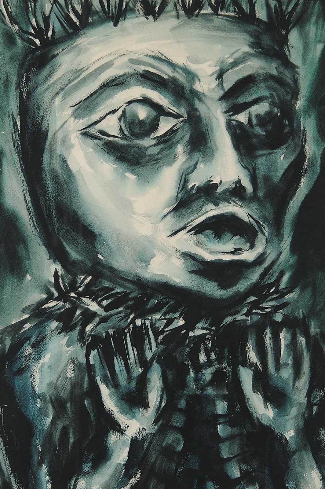 Atributted Robert Aller - Untitled - Green Totem Figure