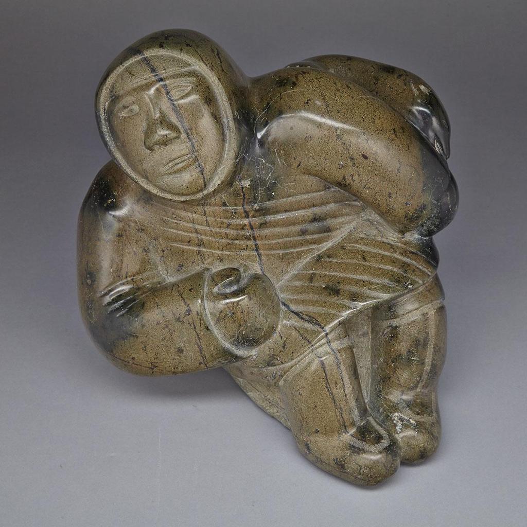 Annie Qimirpik (1933) - Hunter With Bear Cub