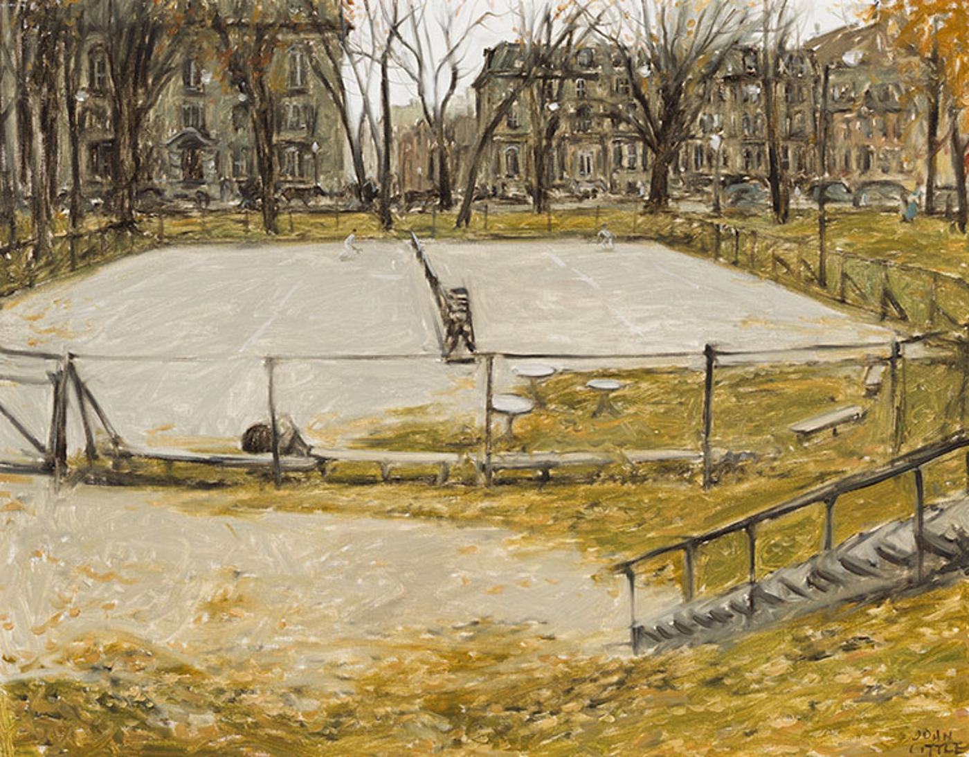 John Geoffrey Caruthers Little (1928-2024) - The Last Tennis Match, McGill Campus, Montreal