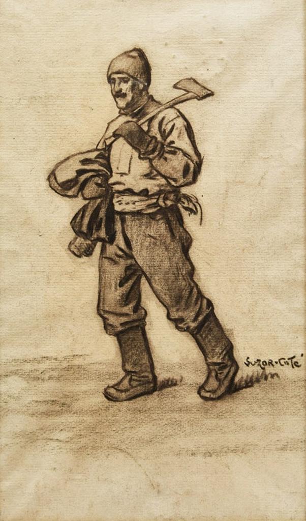 Marc-Aurèle de Foy Suzor-Coté (1869-1937) - Wood Chopper Going to Work