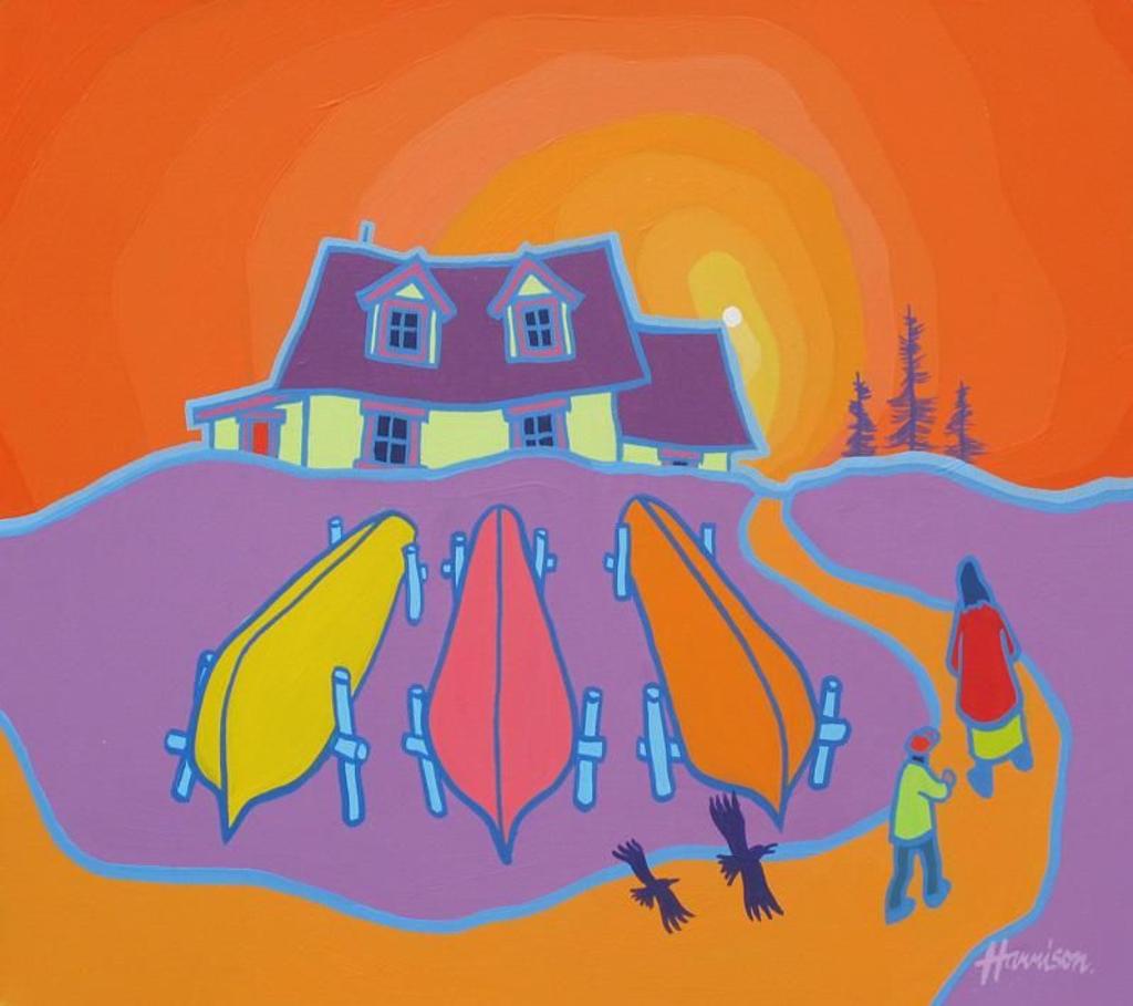 Ted Harrison (1926-2015) - Three Tree Hill; 1985