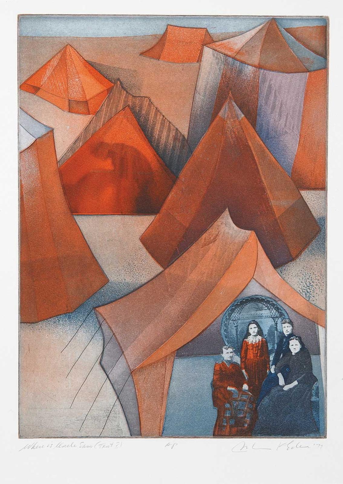 John Kenneth Esler (1933-2001) - Where is Uncle Sam [Tent V]  #A/P