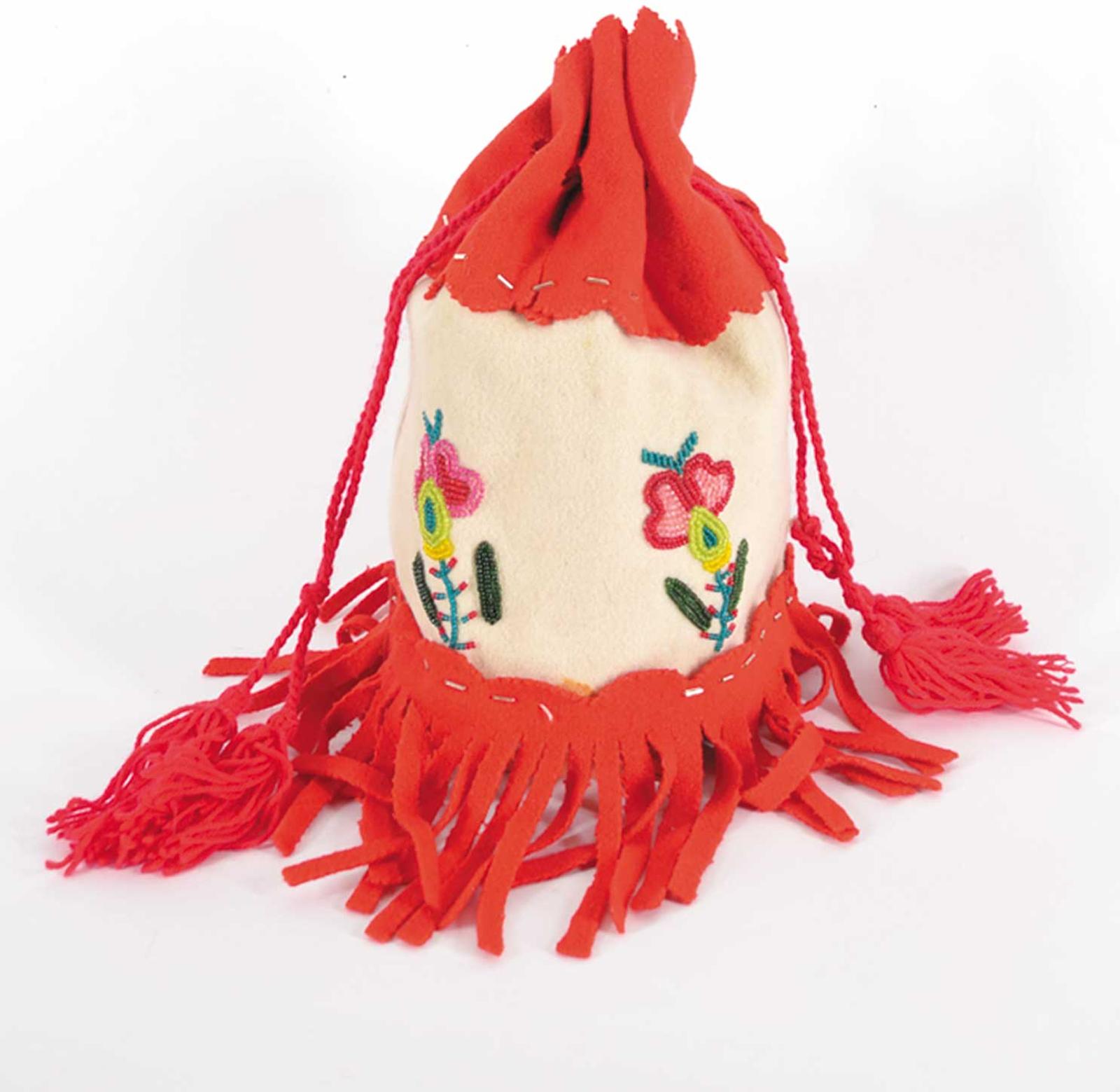 First Nations Basket School - Beaded Wool Pouch