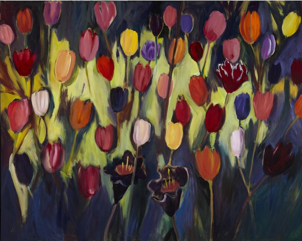 Denise Ireland (1949) - Tulips In The Tuileries Gardens