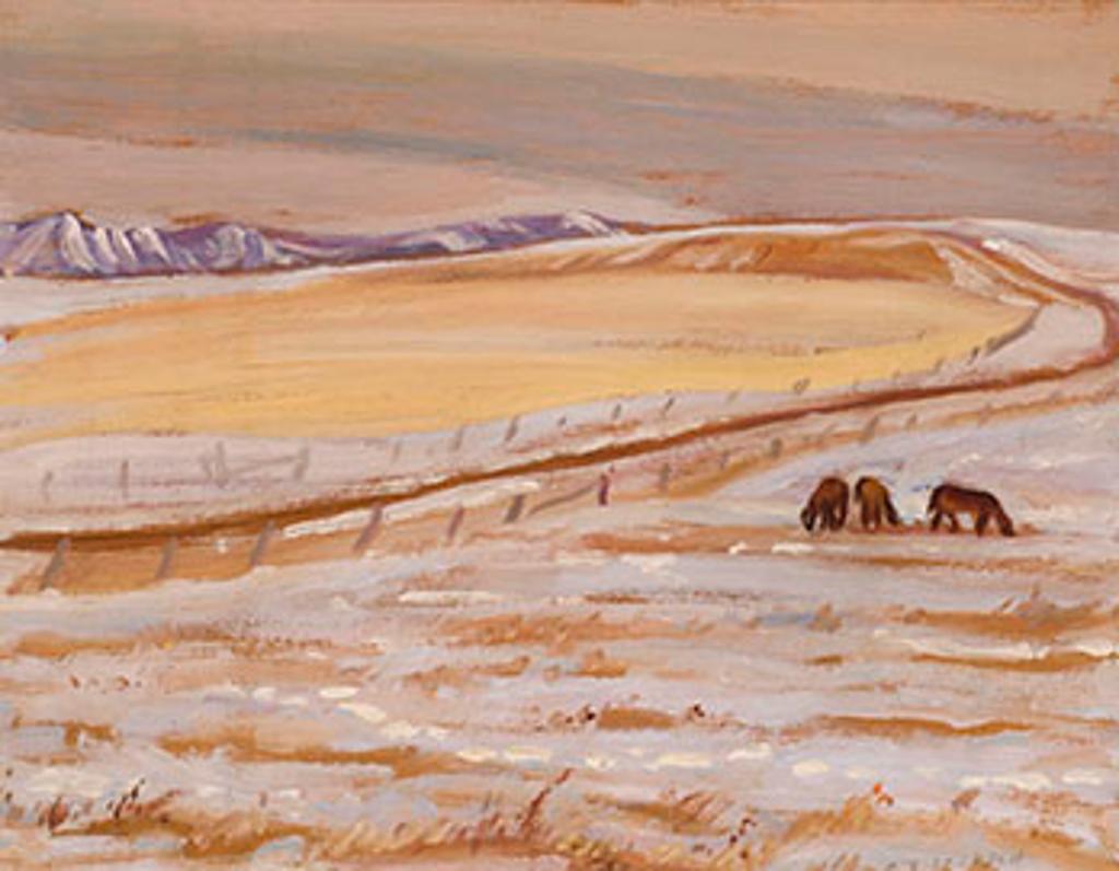 Alexander Young (A. Y.) Jackson (1882-1974) - Early Snow, Alberta / Untitled (verso)