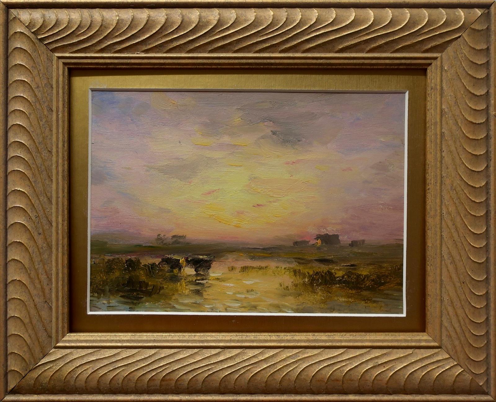 John Colin Forbes (1846-1925) - Untitled (Cattle In Stream At Sunset)