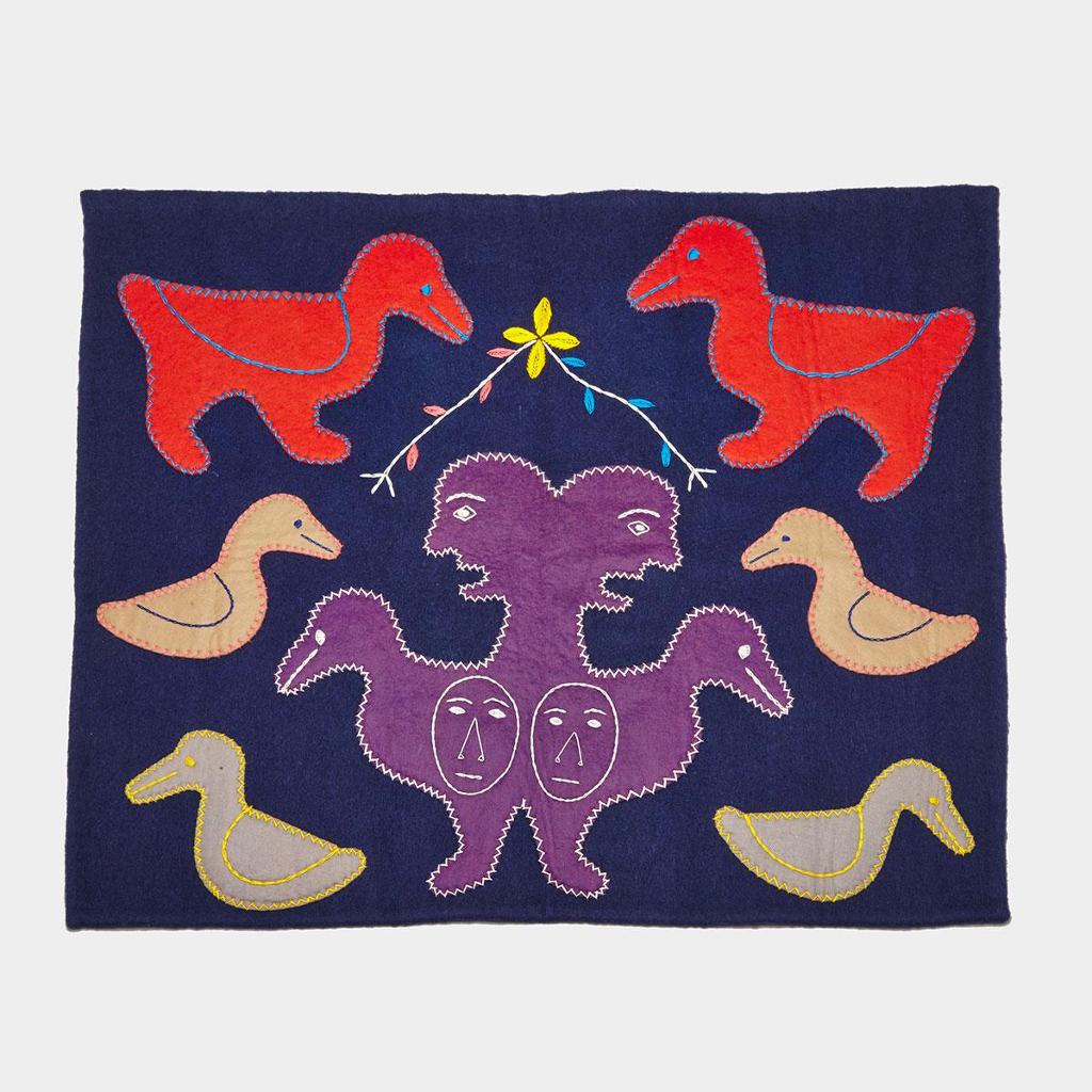Marjorie Aguluvak (1941-2010) - Untitled (Birds And Opposing Faces)