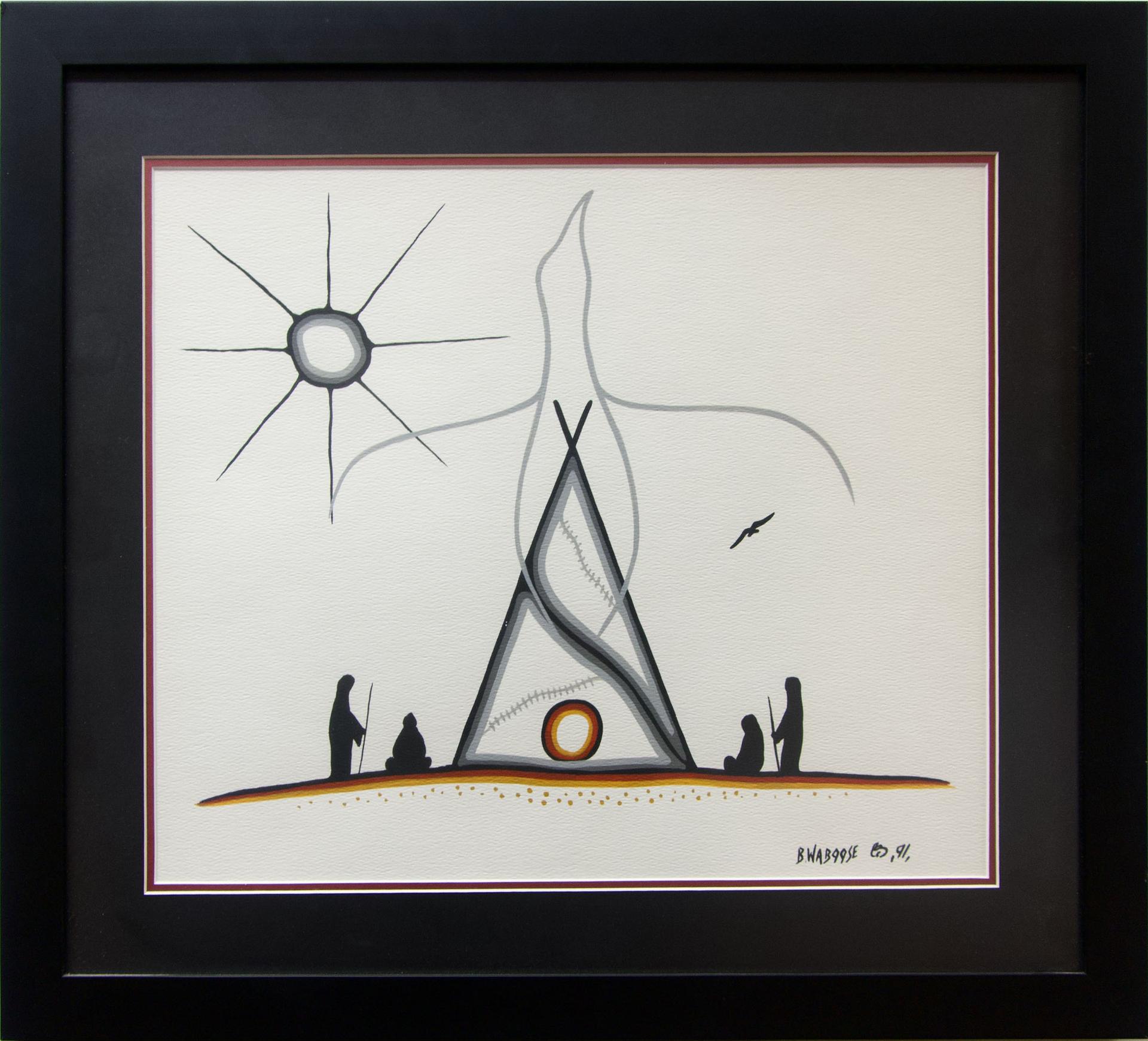 Brian J. Waboose (1955) - Untitled (Praying To The Spirit)