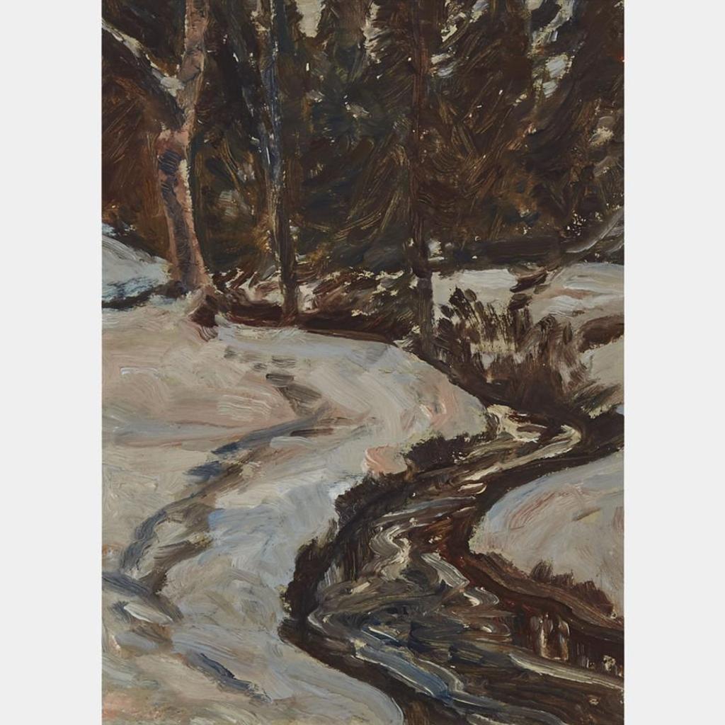 James Edward Hervey (J.E.H.) MacDonald (1873-1932) - January Thaw, Circa 1908