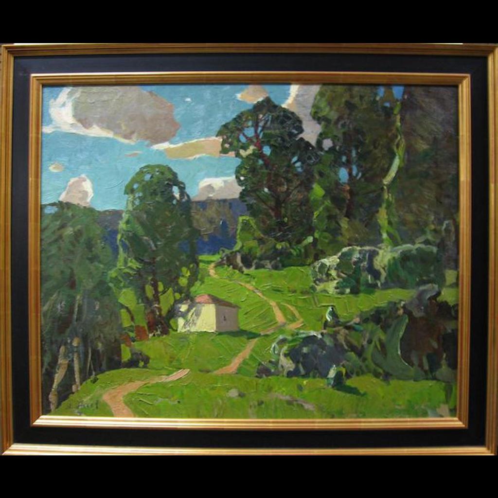 M. Areeb - Landscape Study With White House