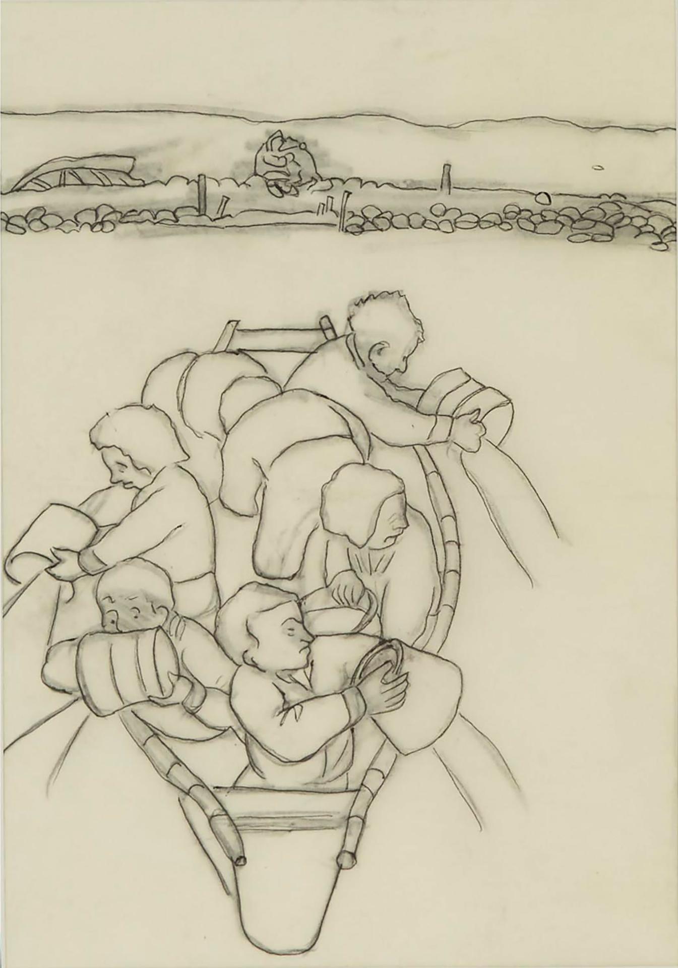 William Kurelek (1927-1977) - Study For Legend About The Origin Of The White Men, Circa 1975
