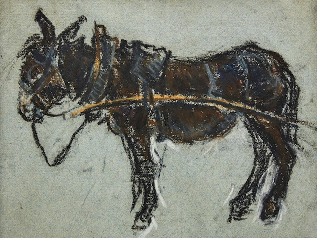 Manly Edward MacDonald (1889-1971) - Study of a Donkey; Sketches of Men Working; Woman at the Marketplace