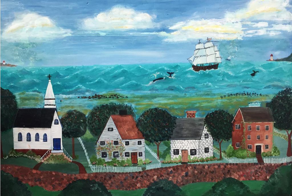 Joe Norris (1925-1996) - Off Maine  Ready for Lunch