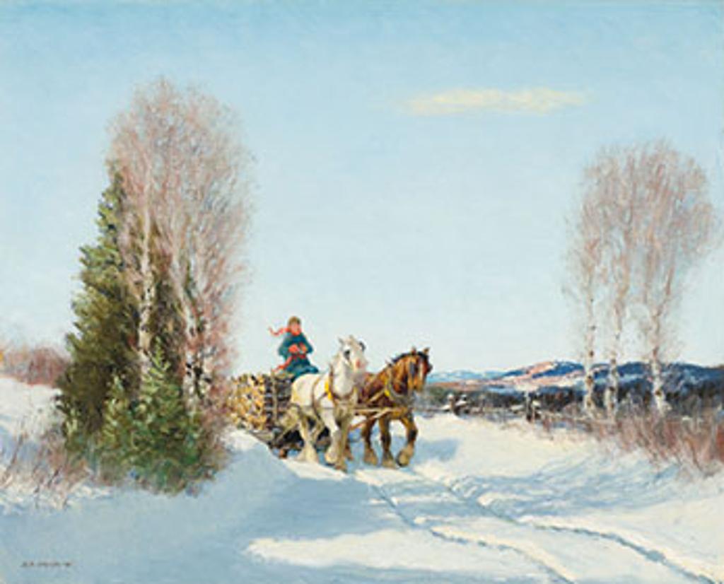 Frederick Simpson Coburn (1871-1960) - Hauling Logs, Winter