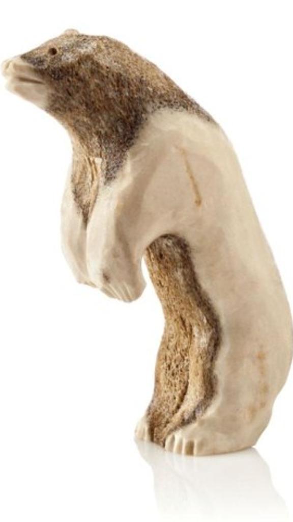 Barnabus Arnasungaaq (1924-2017) - Standing Bear, antler, Ca. mid-late 1970s