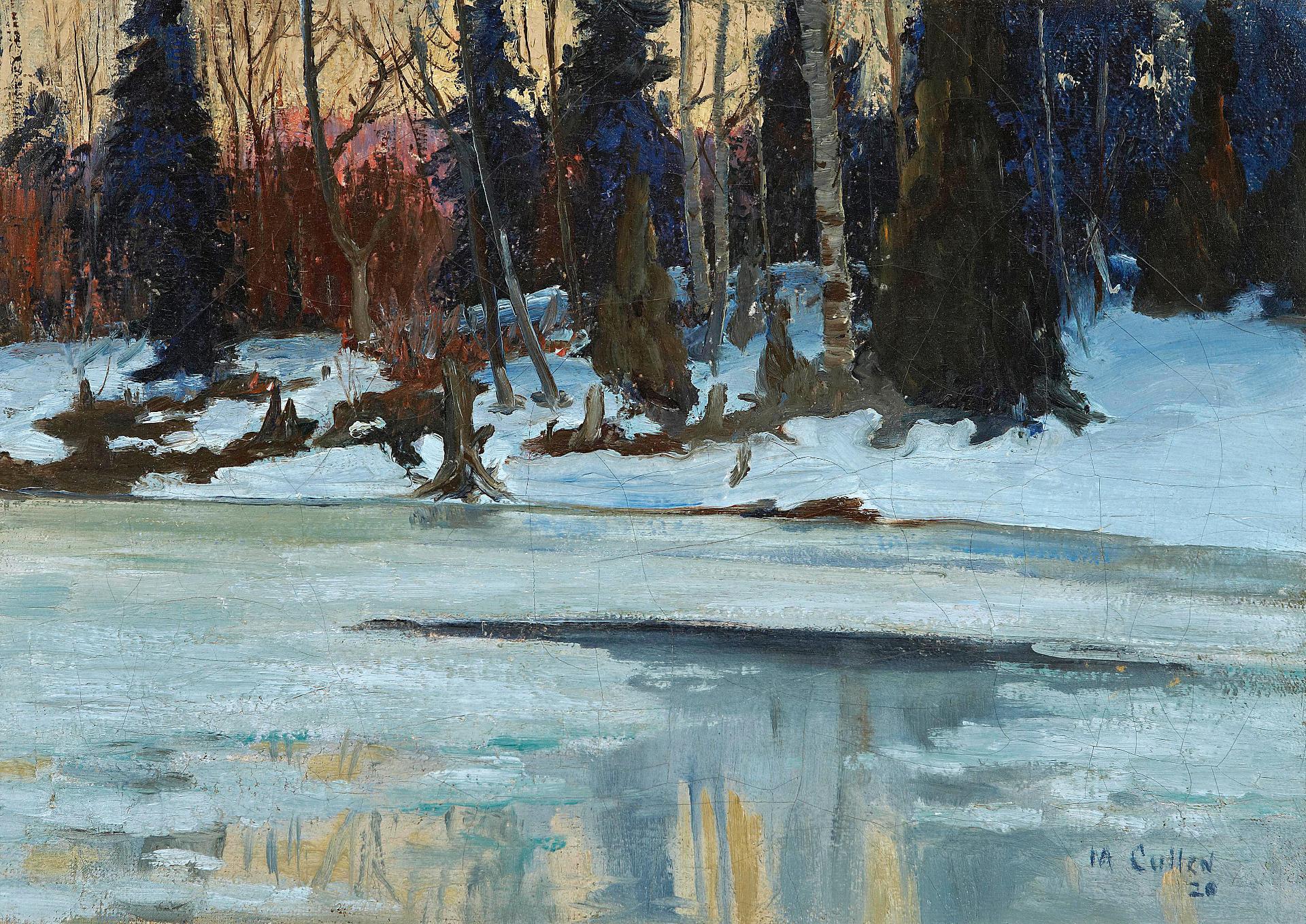 Maurice Galbraith Cullen (1866-1934) - Winter Evening in the Laurentians
