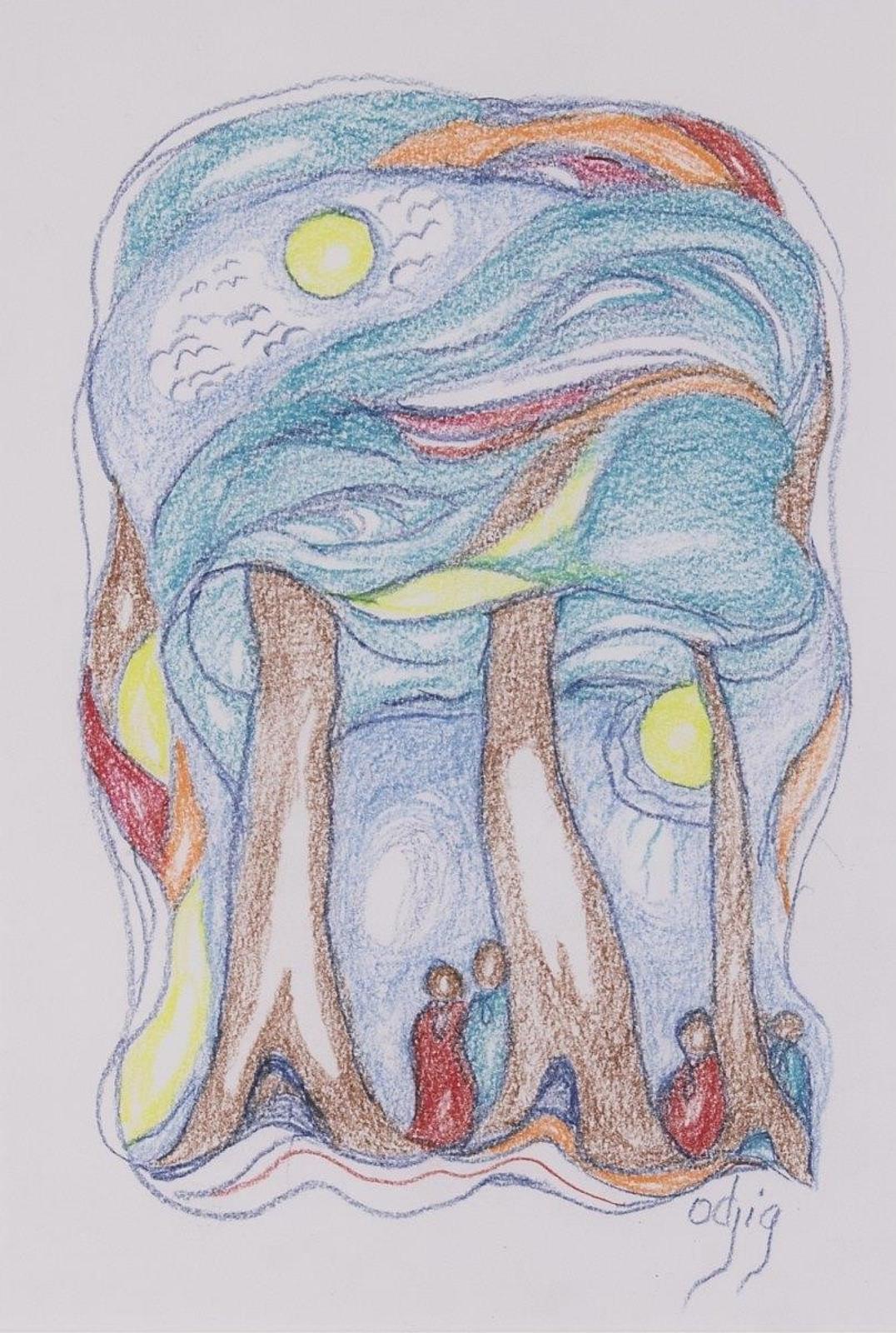 Daphne Odjig (1919-2016) - NIGHT & DAY; 2016
