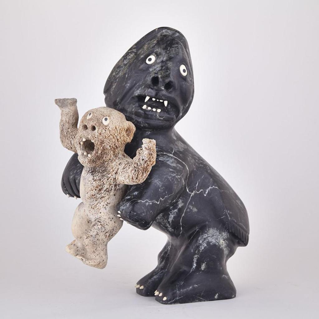Nelson Takkiruq (1930-1999) - Amayuqyuq Abducting A Child