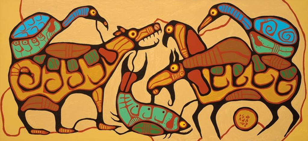 Norval H. Morrisseau (1931-2007) - Animal Unity