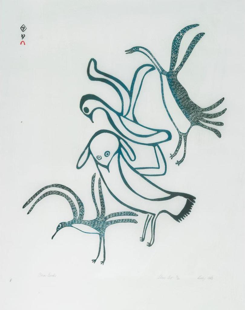Lucy Qinnuayuak (1915-1982) - Four Birds