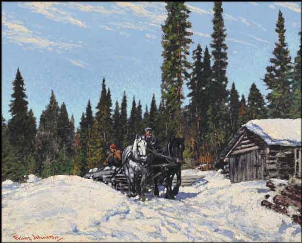 Frank (Franz) Hans Johnston (1888-1949) - Hauling Logs
