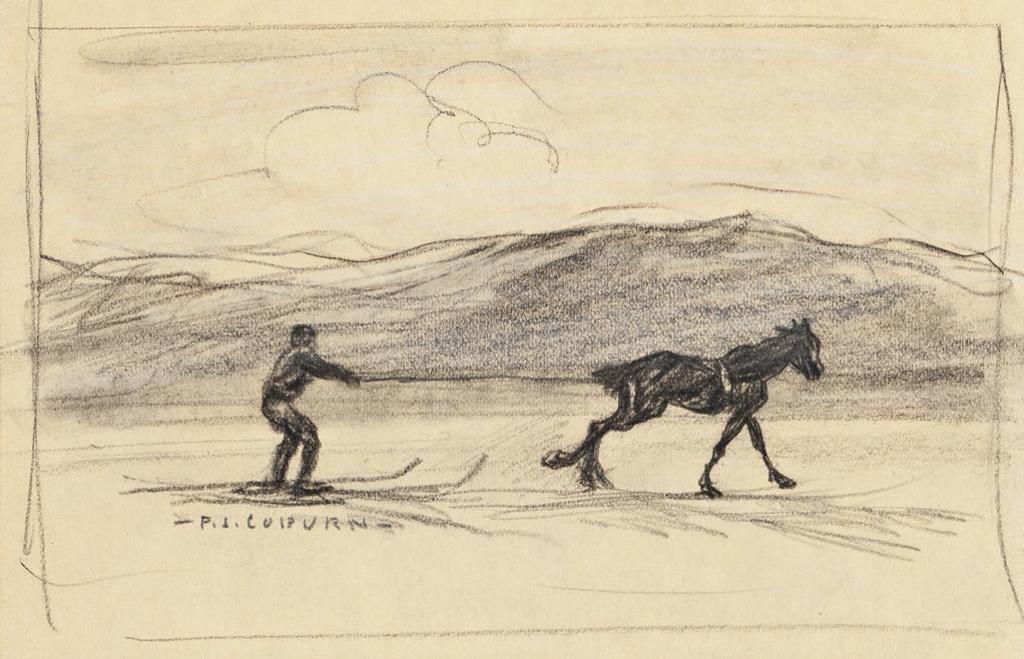 Frederick Simpson Coburn (1871-1960) - Horse Skiing