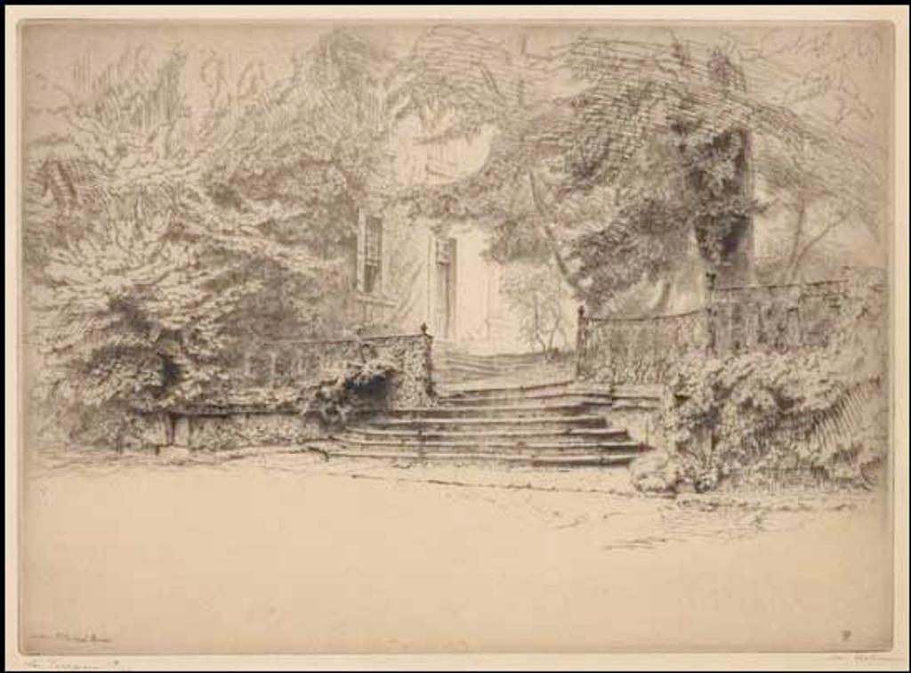 Maurice Achener (1881-1963) - La Terrasse, Genève, Villa Lord Byron