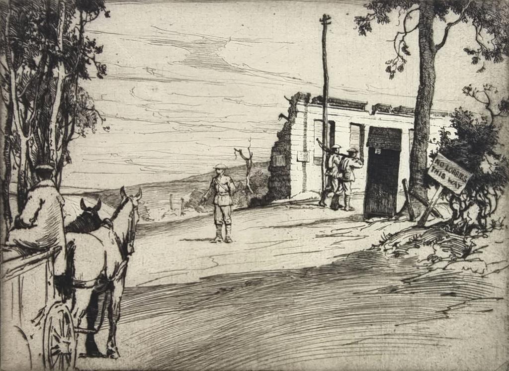 Cyril Henry Barraud (1877-1940) - The Barrier, Mont St. Eloy, September 1917