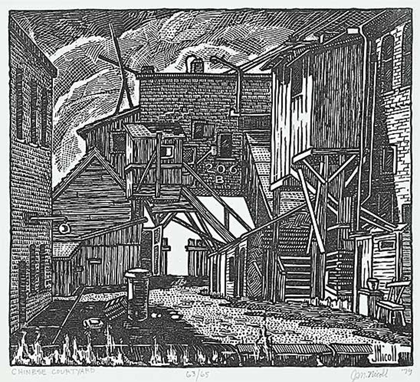 James McLaren (Jim) Nicoll (1892-1986) - Chinese Courtyard #63/65
