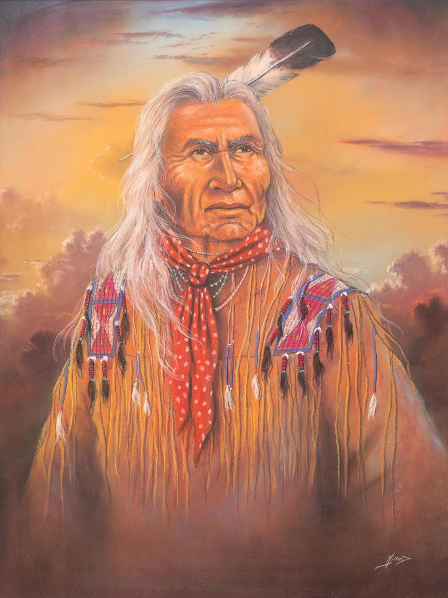 Bob Millard (1947-2014) - Untitled - Chief Dan George