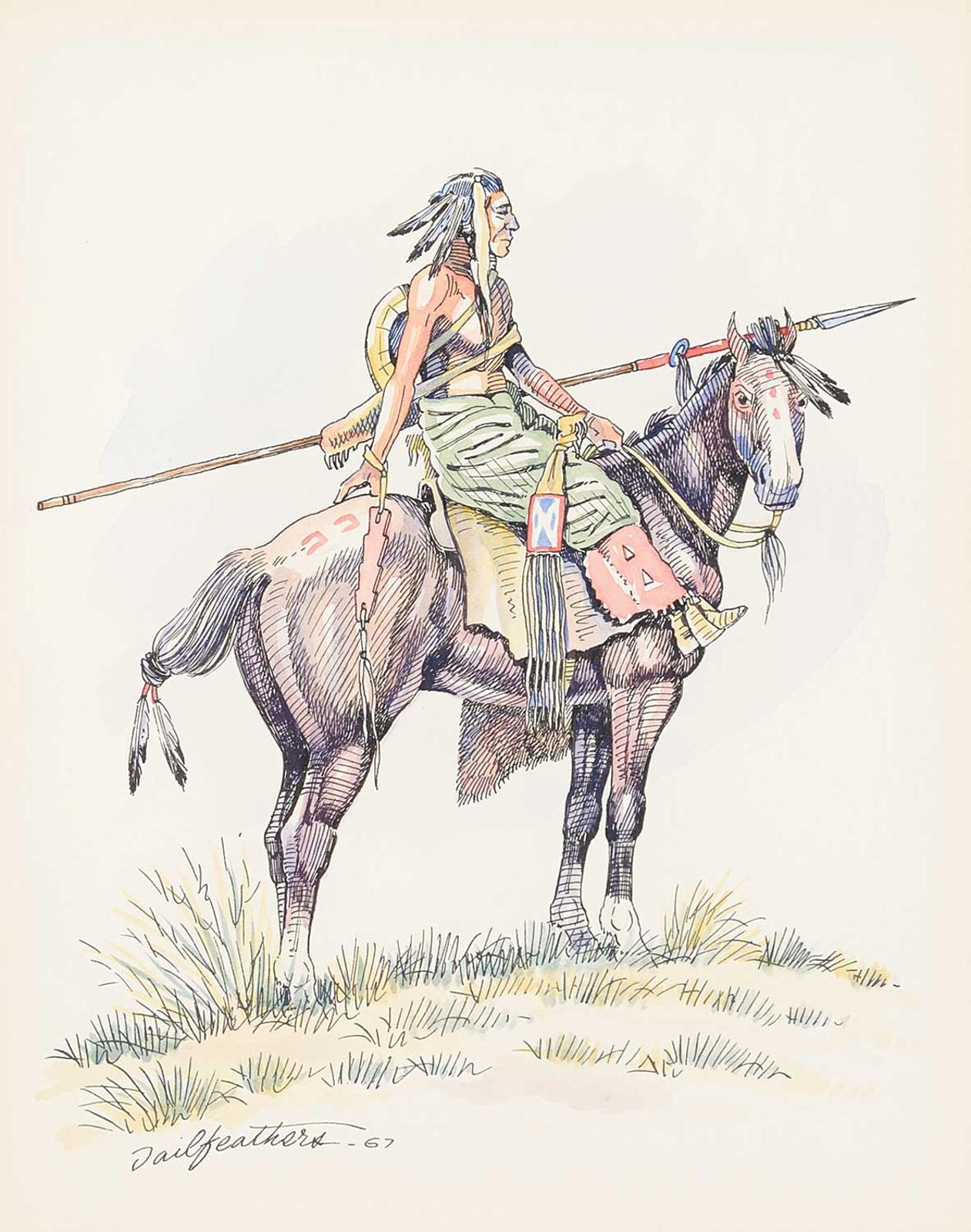 Gerald T. Tailfeathers (1925-1975) - Untitled - The Hunter