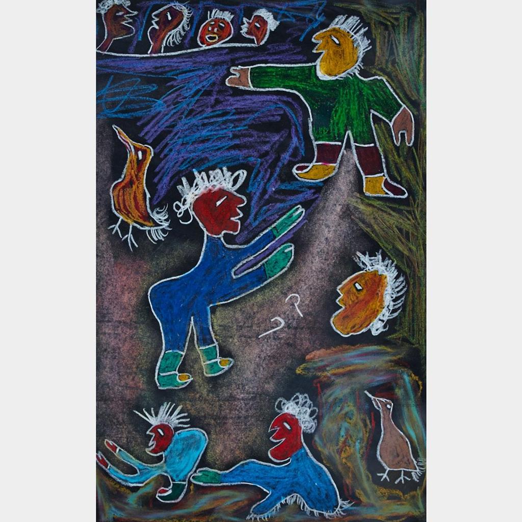 Lucy Tasseor Tutsweetok (1934-2012) - Untitled (Figures And Birds)