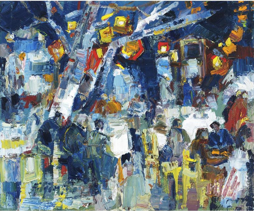 Armand Tatossian (1948-2012) - Dining Outdoors, Montreal