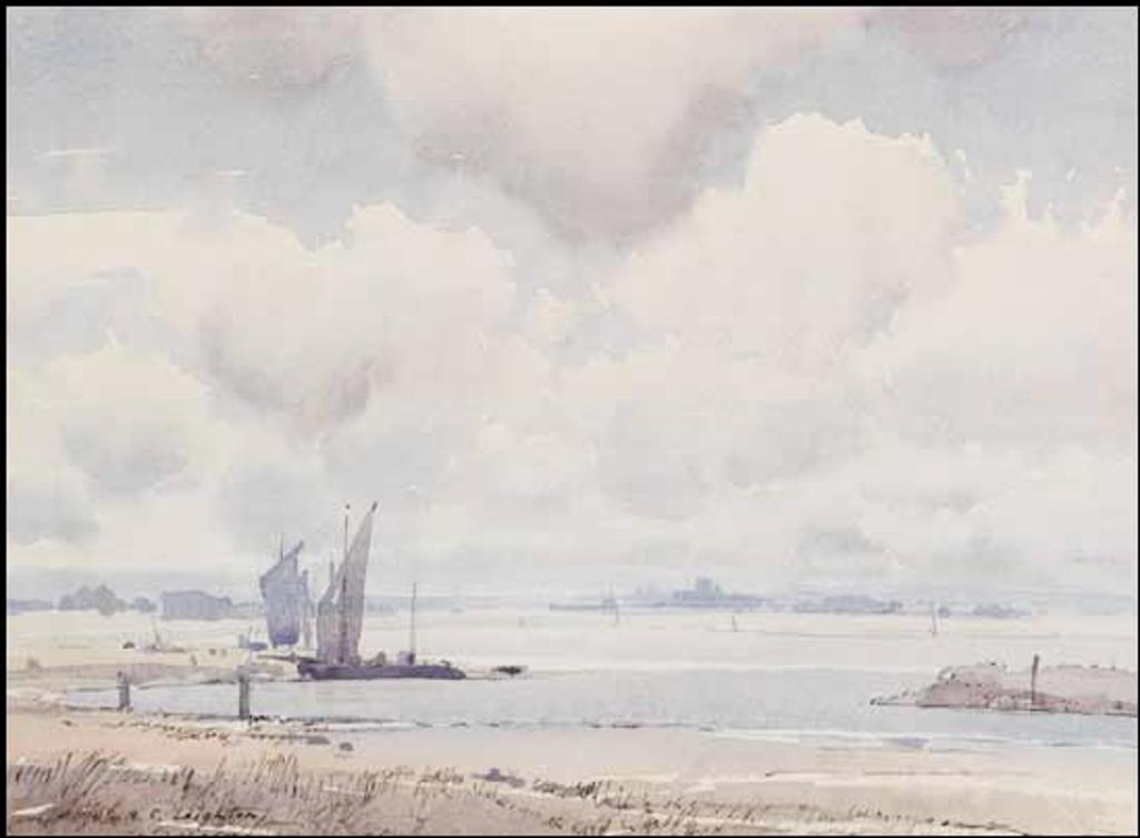 Alfred Crocker Leighton (1901-1965) - Boats in the Harbour