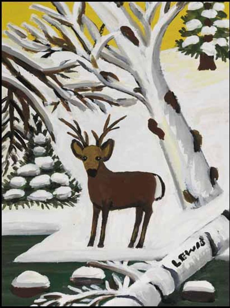 Maud Kathleen Lewis (1903-1970) - Deer in Winter