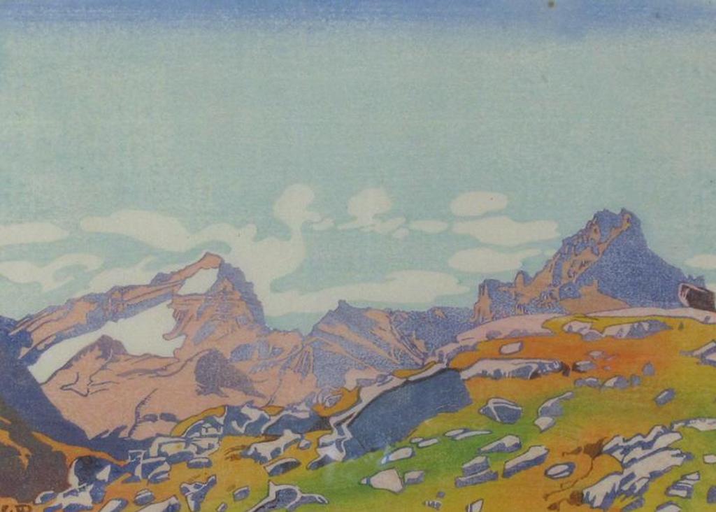 Walter Joseph (W.J.) Phillips (1884-1963) - Mount Cathedral & Mount Stephen; 1928