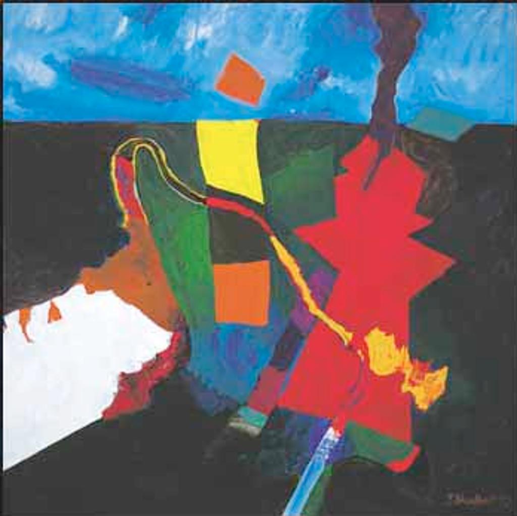 Jack Leaonard Shadbolt (1909-1998) - Signs in a Landscape #11