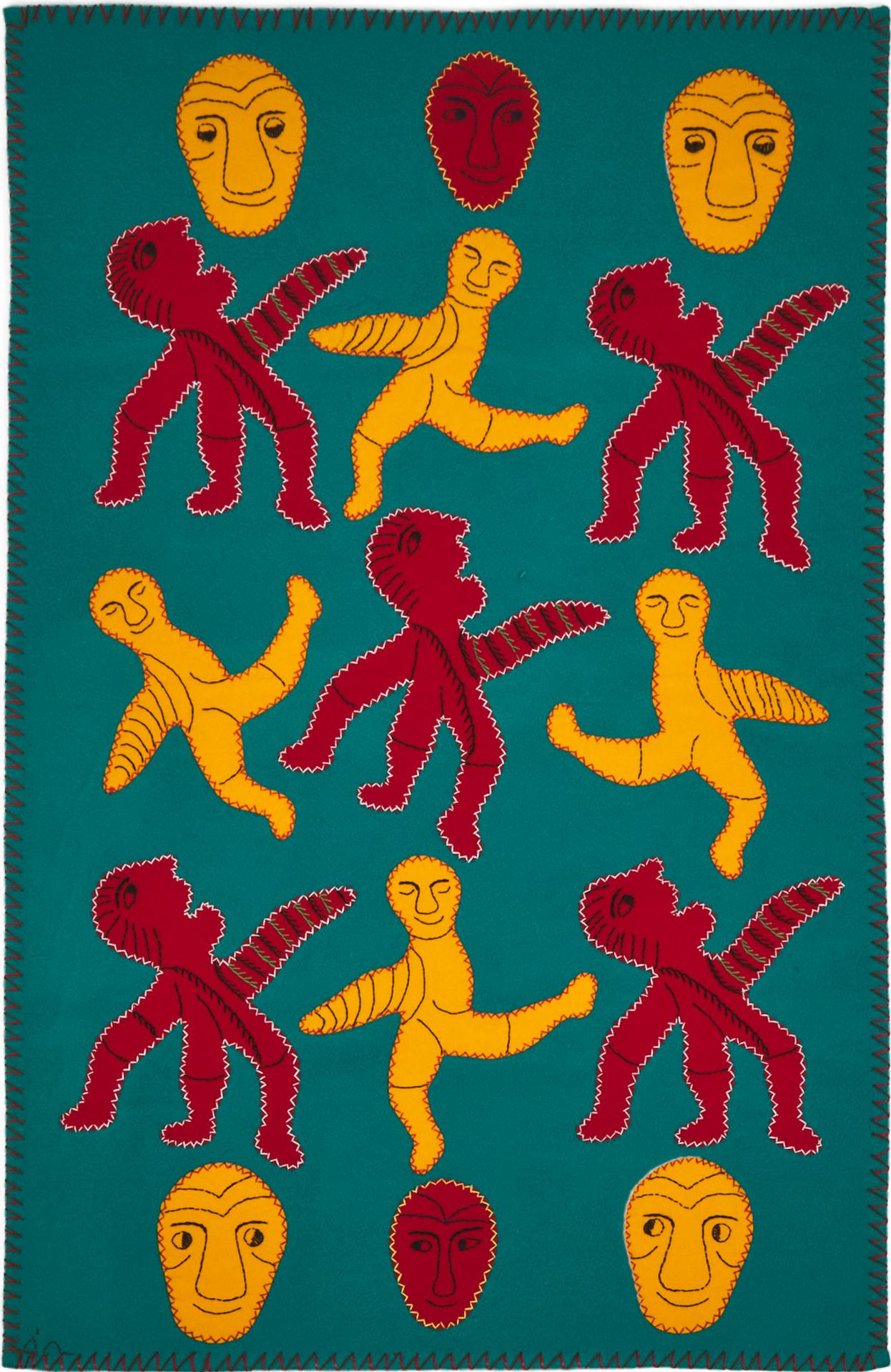 Irene Avaalaaquiaq Tiktaalaaq (1941) - Lively Scene, Ca. 1995