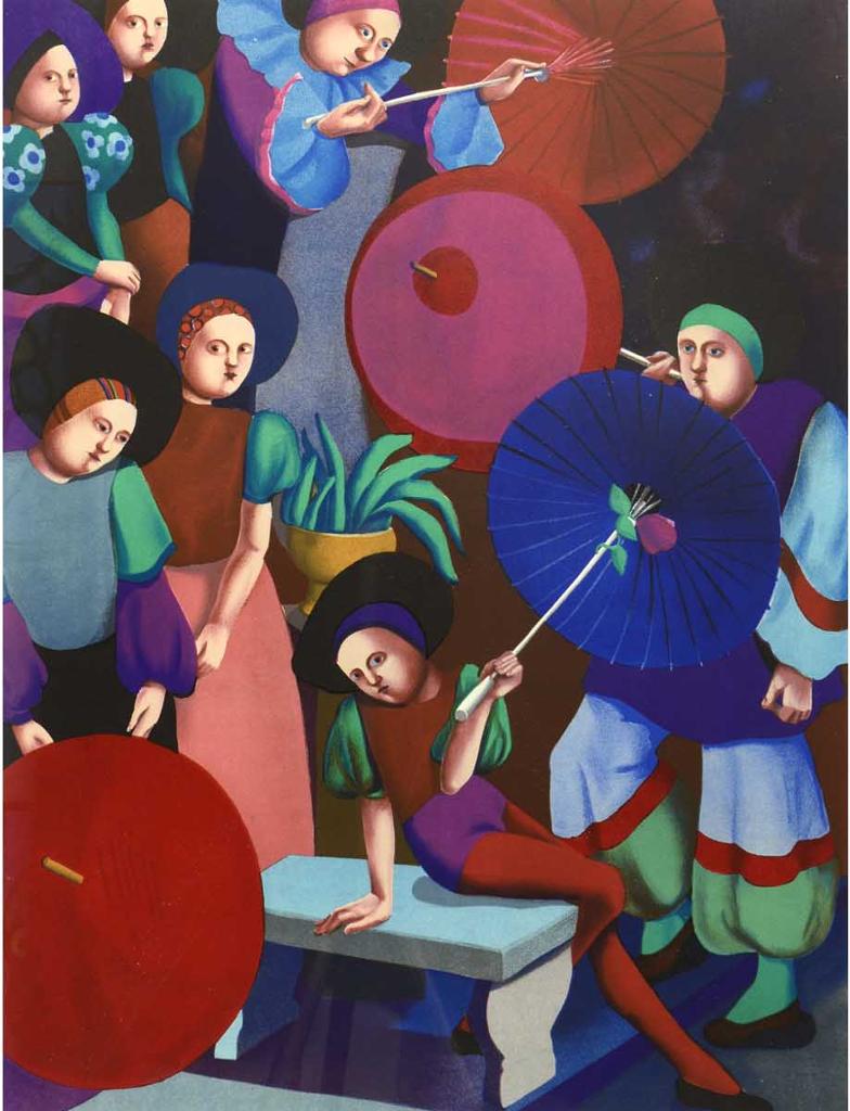 Louise Scott (1936-2007) - Les parapluies