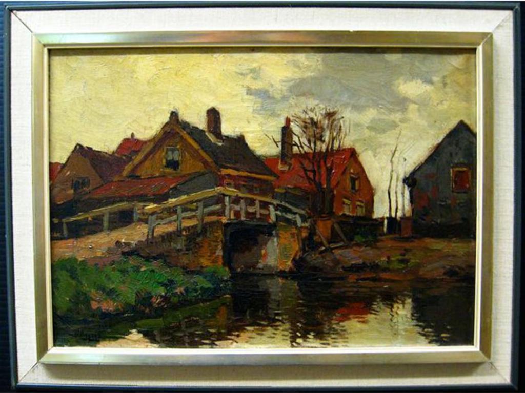 Ben Viegers (1886-1947) - Village By Canal