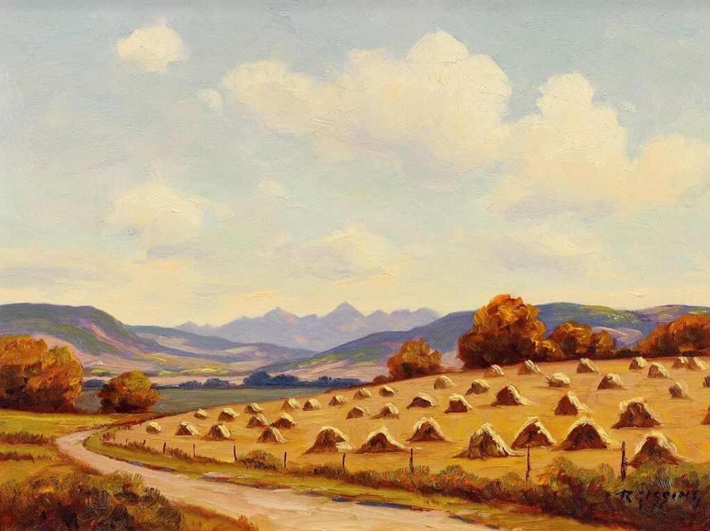 Roland Gissing (1895-1967) - Road In The Hills; 1964