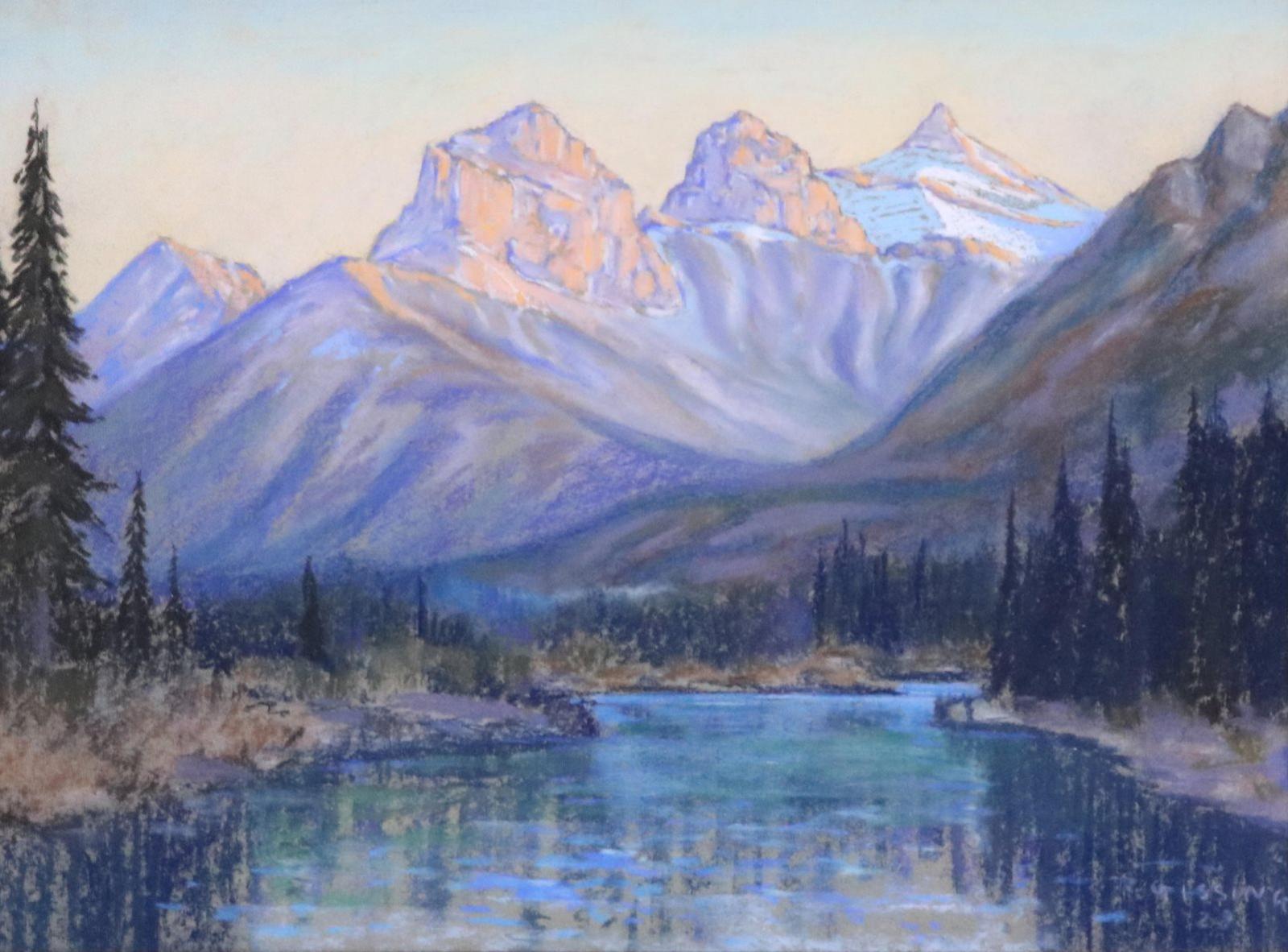 Roland Gissing (1895-1967) - Three Sisters And Bow River; 1928