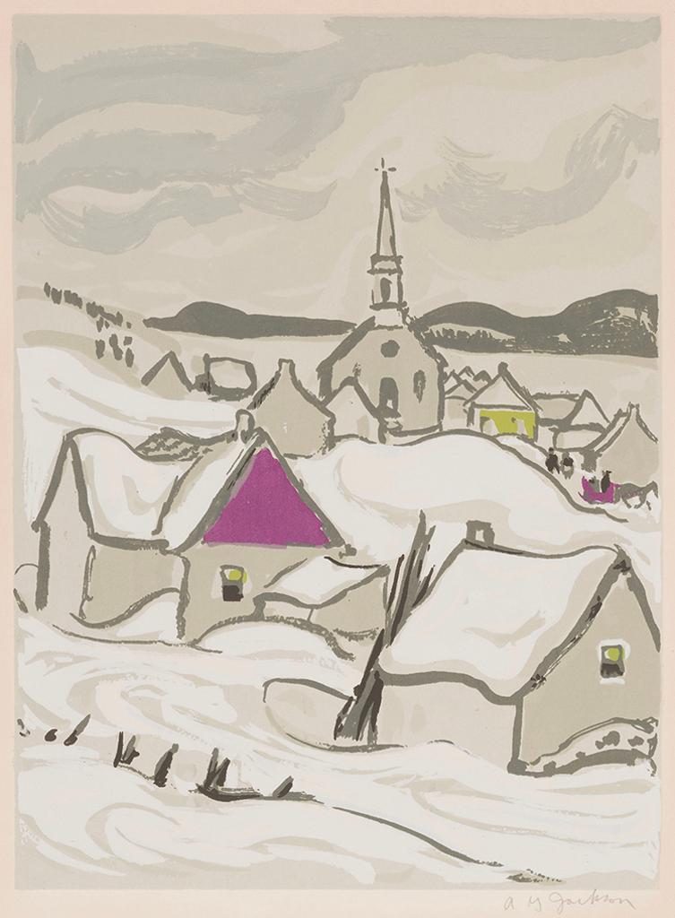 Alexander Young (A. Y.) Jackson (1882-1974) - Quebec Village in Winter