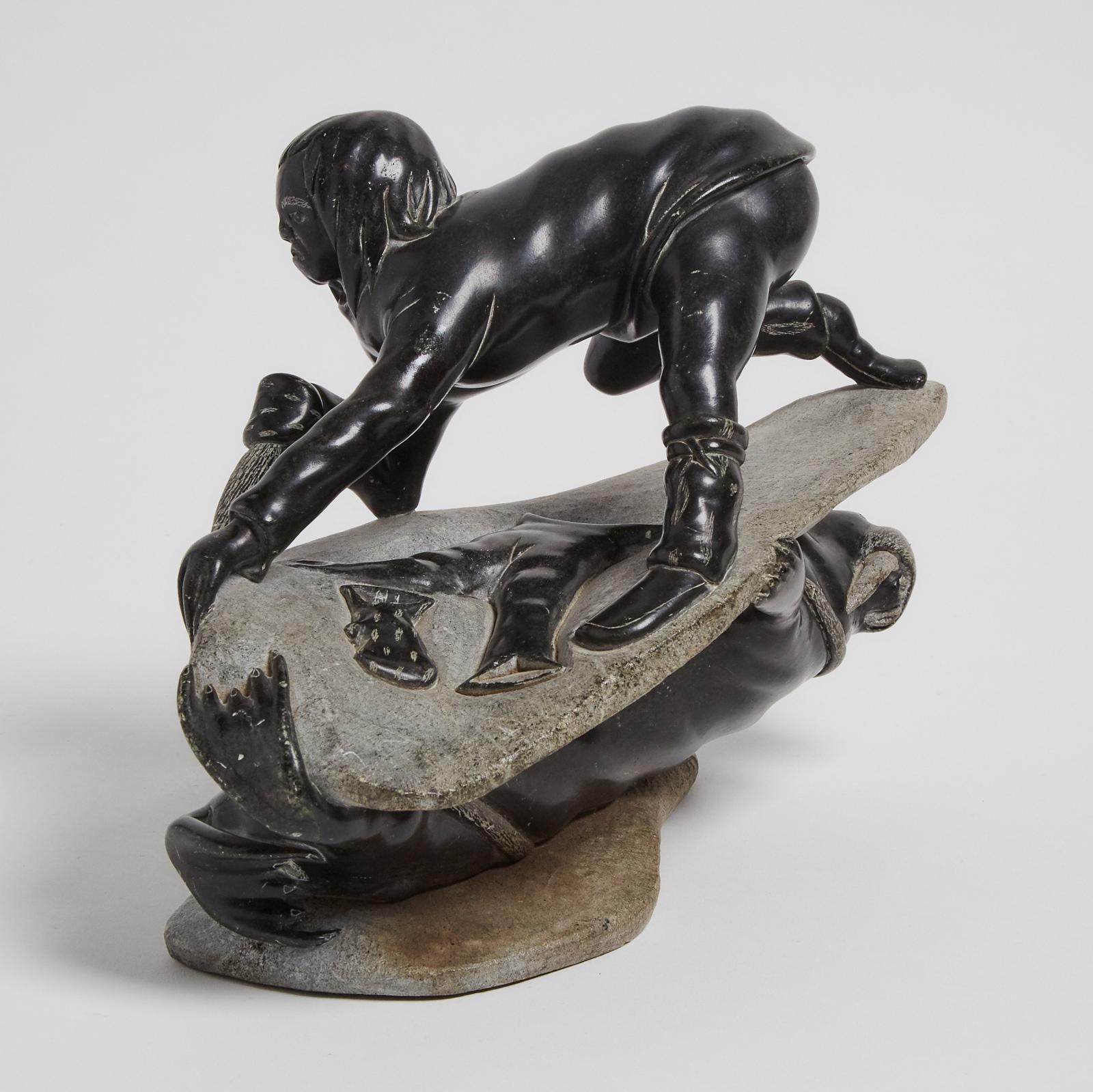 Levi Alashuak (1951) - Hunter Pulling A Walrus