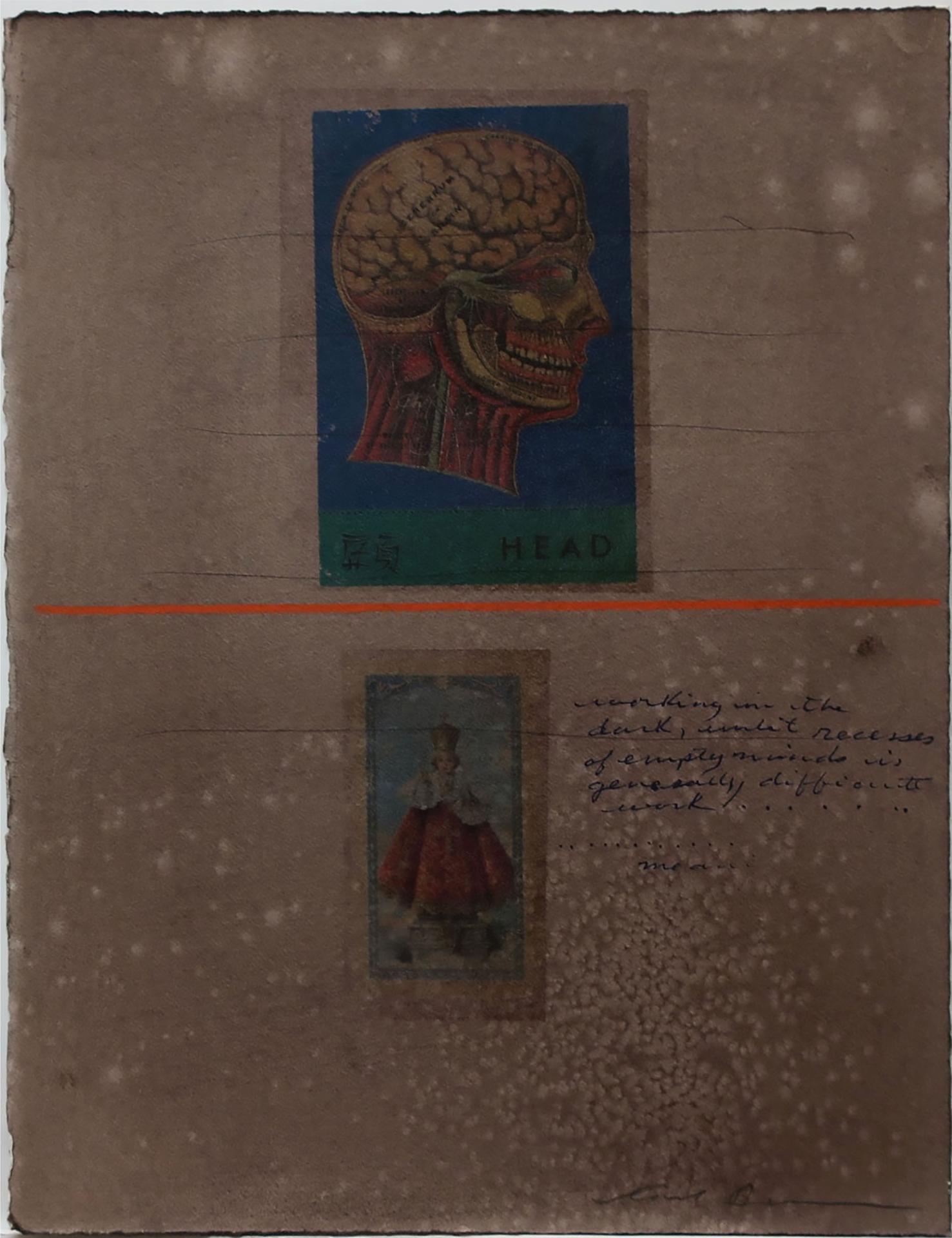 Carl Beam (1943-2005) - Head/Working In The Dark, Unlit Recesses Of Empty Minds Is Generally Difficult Work
